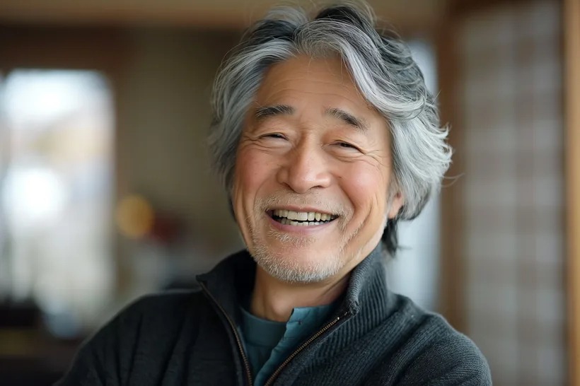 笑顔のシニア男性（イメージ）